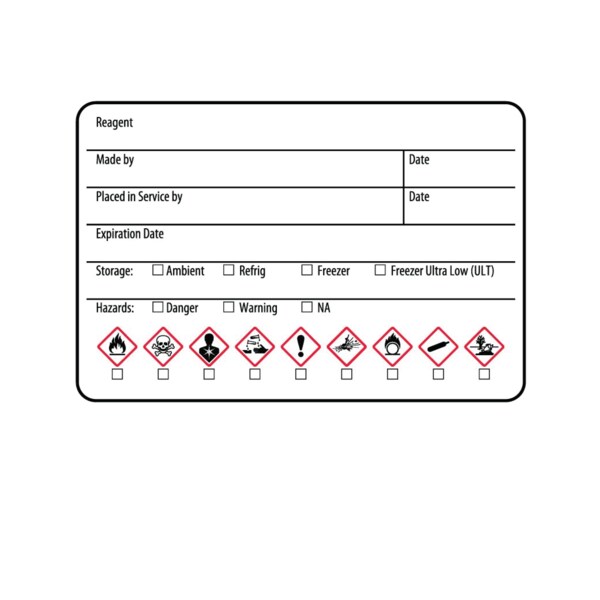 GHS Label - Reagent Made by Date 1-15/16" x 3"